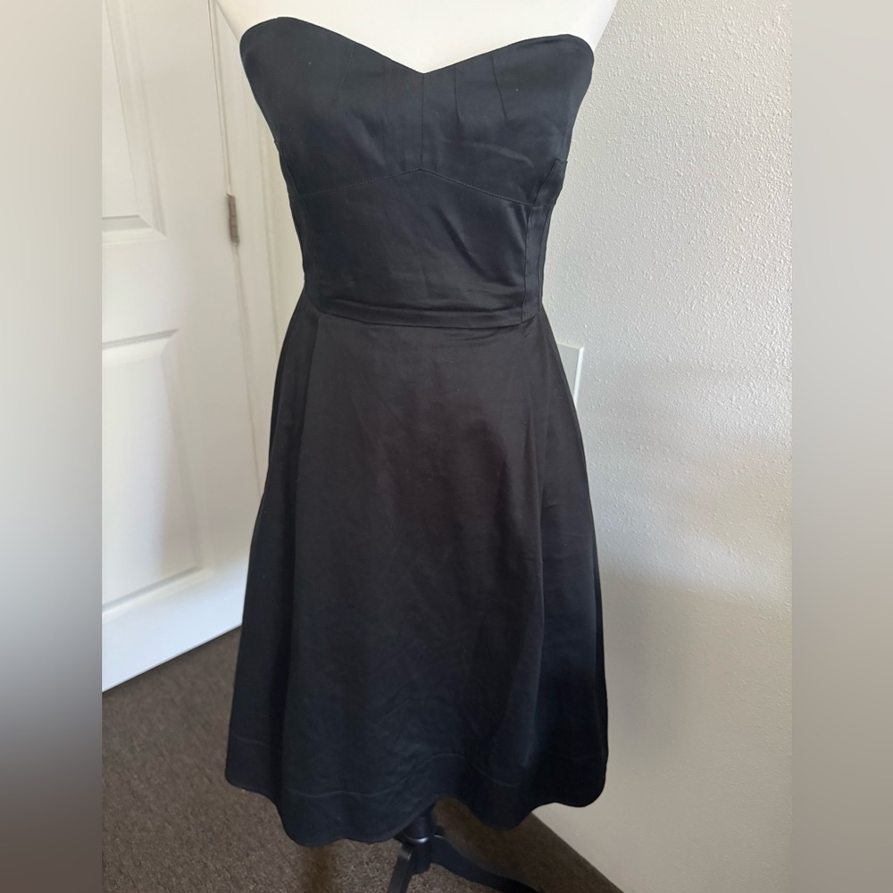 Calvin Klein Strapless Black Dress with Pockets